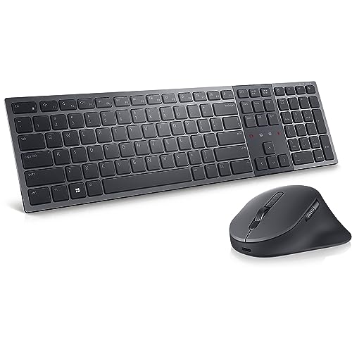 Dell KM900 - Kabellos - RF Wireless + Bluetooth - Scherenschalter - QWERTY - Graphit - Maus enthalten (KM900-GR-UK) (05397184790953) von Dell