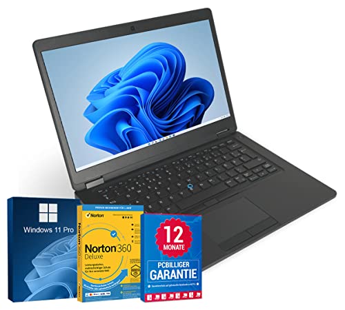 Dell Latitude 5480 14 Zoll Full HD Laptop Intel Core i5-7440HQ@ bis zu 3,8 GHz 16 GB 512 GB SSD mit Windows 11 Pro & GRATIS Antiviren-Software inkl. 12 Monate Garantie (Generalüberholt) von Dell