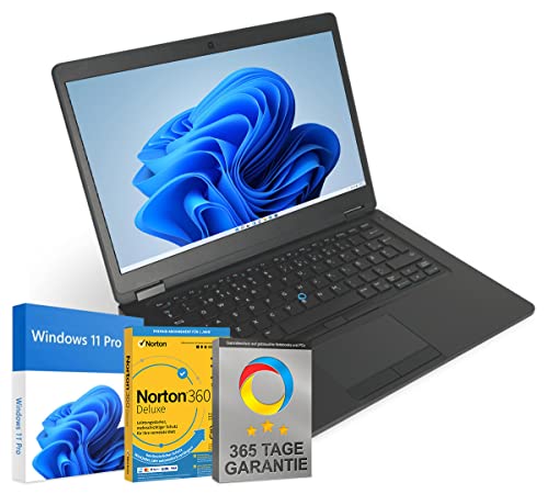 Dell Latitude 5480 14 Zoll Laptop Intel Core i3-7100U@ 2,4 GHz 16 GB 512 GB SSD mit Windows 11 Pro & GRATIS Antiviren-Software HDMI Webcam inkl. 365 Tage Garantie (Generalüberholt) von Dell