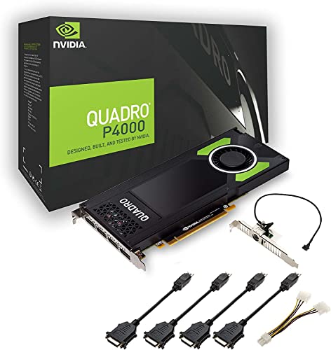 Dell NVIDIA Quadro P4000 Professionelle Grafikkarte 8GB GDDR5 PCI Express 3.0 x16, Dual Slot, 4x DisplayPort, 5K Unterstützung, ultra-leiser aktiver Lüfter (erneuert) von Dell