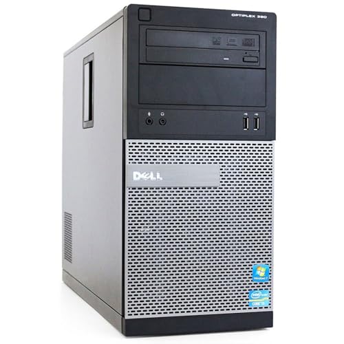 Dell Optiplex 390 Tower PC Desktop-Computer, CPU Intel i7-2600, Arbeitsspeicher 16 GB DDR3, SSD 240 GB + Festplatte 500 GB, DVD-Player, Betriebssystem Windows 10 Pro + Office 2021 (überholt) von Dell