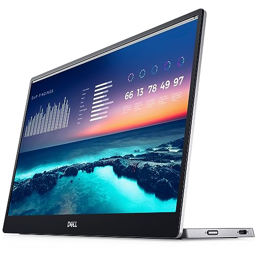 Dell P1424H 14 Zoll Full HD (1920x1080) Portabler Monitor, 60Hz, IPS, 6ms, 2x USB-C, 3 Jahre Garantie, Silber von Dell