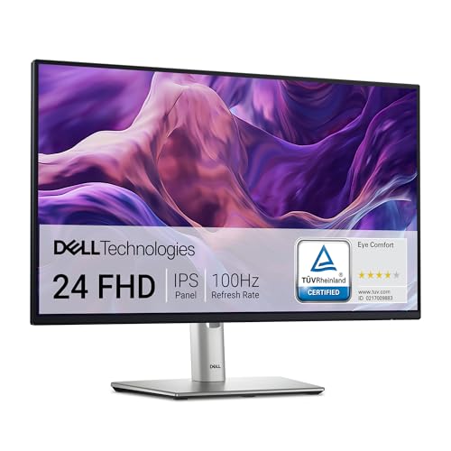 Dell P2425H 24 Zoll Full HD (1920x1080) Monitor, 100Hz, IPS, 5ms, 99% sRGB, USB-C, DisplayPort, HDMI, VGA, 4X USB, 3 Jahre Garantie, Schwarz von Dell