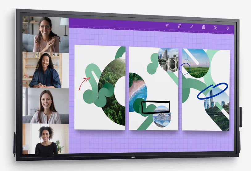 Dell P7524QT - 189 cm (75) Diagonalklasse (189.273 cm (74.52) sichtbar) LCD-Display mit LED-Hintergrundbeleuchtung - interaktiv - mit Touchscreen (Multi-Touch) - 4K UHD (2160p) 3840 x 2160 [Energieklasse G] (DELL-P7524QT) von Dell