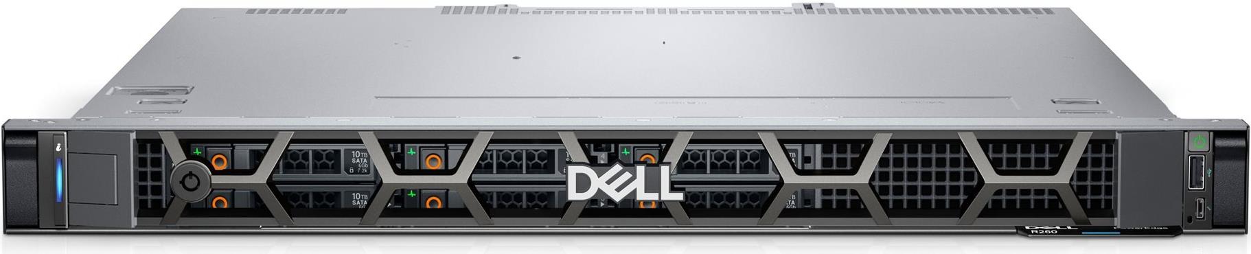 Dell PowerEdge R260 - Server - Rack-Montage - 1U - 1-Weg - 1 x Xeon E-2434 / 3.4 GHz - RAM 16 GB - SAS - Hot-Swap 6.4 cm (2.5) (C26KK) von Dell