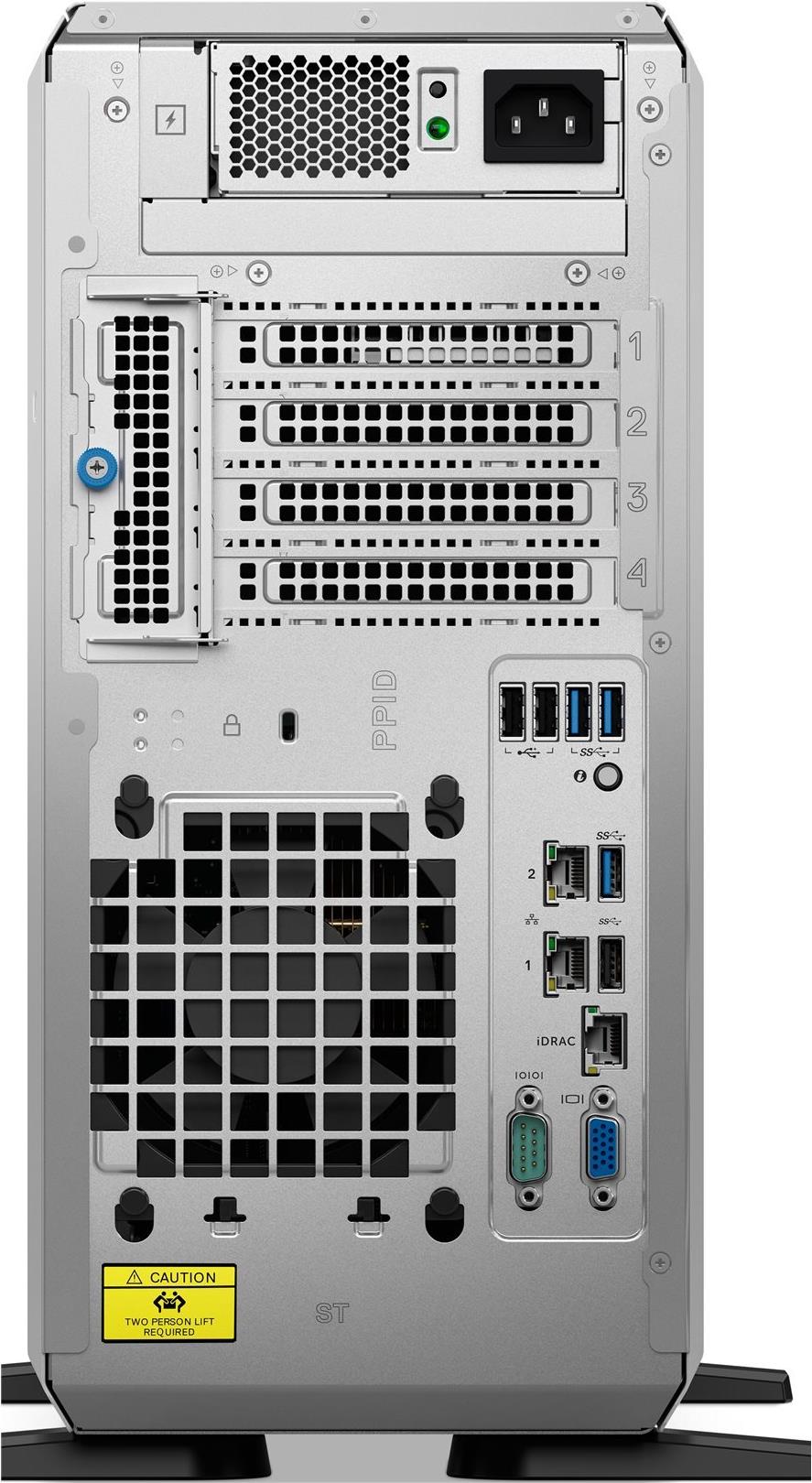 Dell PowerEdge T360 - Server - Tower - 1-Weg - 1 x Xeon E-2434 / 3.4 GHz - RAM 16 GB - SAS - Hot-Swap 8.9 cm (3.5) Schacht/Schächte - SSD 480 GB - G200eW - 1GbE - kein Betriebssystem - Monitor: keiner - BTP - Dell Smart Selection, Dell Smart Value - mit (FX2V6) von Dell