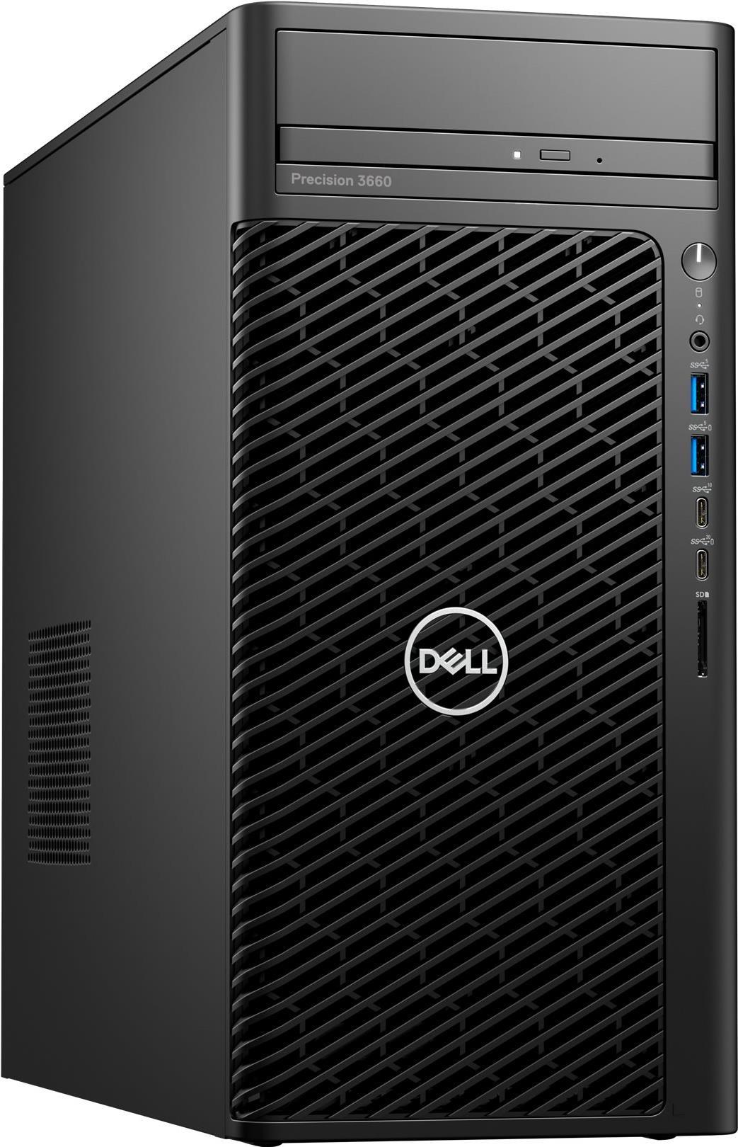 Dell Precision 3660 Tower - MT - 1 x Core i7 13700 / 2,1 GHz - vPro Enterprise - RAM 16GB - SSD 512GB - NVMe, Class 40 - DVD-Writer - UHD Graphics 770 - GigE - Win 11 Pro - Monitor: keiner - Schwarz - BTS - mit 3 Jahre Vor-Ort-Basisservice - Disti SNS (R6PJR) von Dell