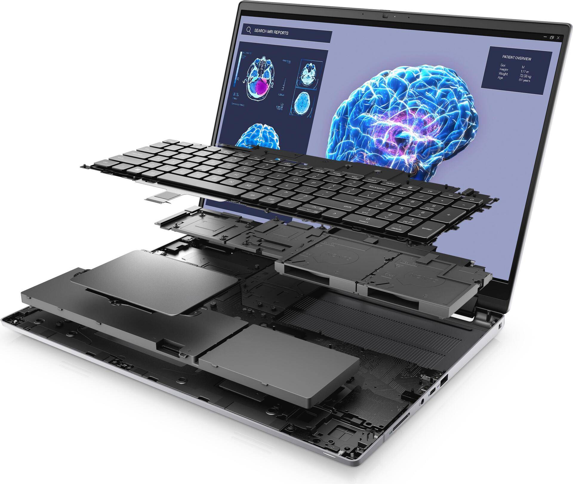 Dell Precision 7680 - Intel Core i7 13850HX / 2.1 GHz - Win 11 Pro - NVIDIA RTX 3500 Ada - 32 GB RAM - 1 TB SSD NVMe, Class 40 - 40.64 cm (16) 1920 x 1200 (Full HD Plus) - 802.11a/b/g/n/ac/ax (Wi-Fi 6E), Bluetooth - Grau - BTP - mit 3 Jahre Dell ProSupport von Dell