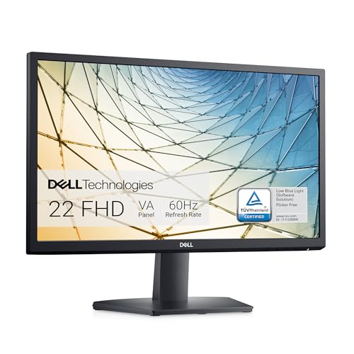Dell SE2222H 21.5 Zoll Full HD (1920x1080) Monitor, 60Hz, VA, HDMI, VGA, 3 Jahre Garantie, Schwarz von Dell