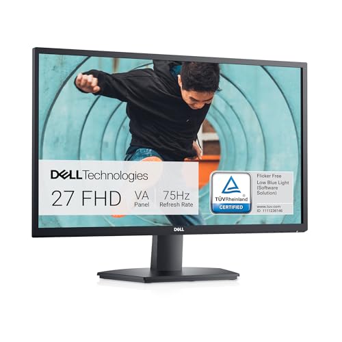 Dell SE2722HX 27 Zoll Full HD (1920x1080) Monitor, 75Hz, VA, 4ms, AMD FreeSync, HDMI, VGA, 3 Jahre Garantie, Schwarz von Dell