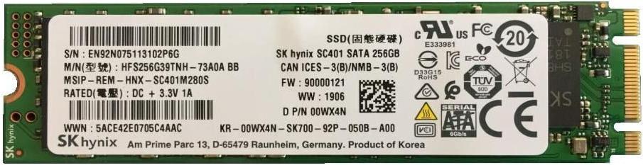 Dell SSDR 256 S3 2280 MICRON M600 (W21GG) von Dell