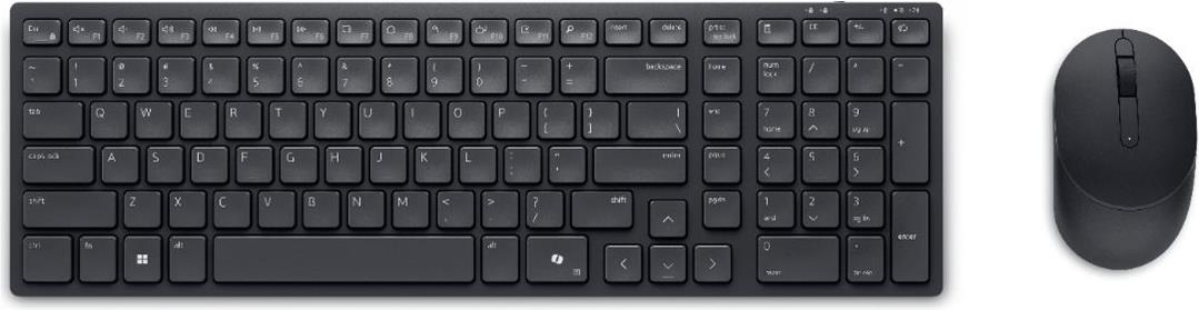 Dell Pro Compact Silent Keyboard and Mouse - KM555 - Tastatur-und-Maus-Set - kabellos - 2,4 GHz, Bluetooth 5,1 - QWERTZ - Deutsch - Schwarz - mit 3 years NBD Advance Exchange (KM555-BLK-GER) von Dell
