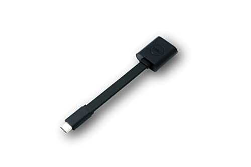 Dell USB-C zu USB-A 3.0, Adapter (Ihr alter Computer hat kein USB-C-Port? Kein Problem mit diesem Adapter, So können Sie neueres Zubehör anschließen, Plug & Play) Schwarz von DELL