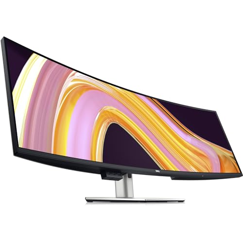 Dell UltraSharp U4924DW 124 cm (49 Zoll), Dual Quad HD (DQHD), gebogener Bildschirmrand, WLED-LCD-Monitor, 32:9, Schwarz von Dell
