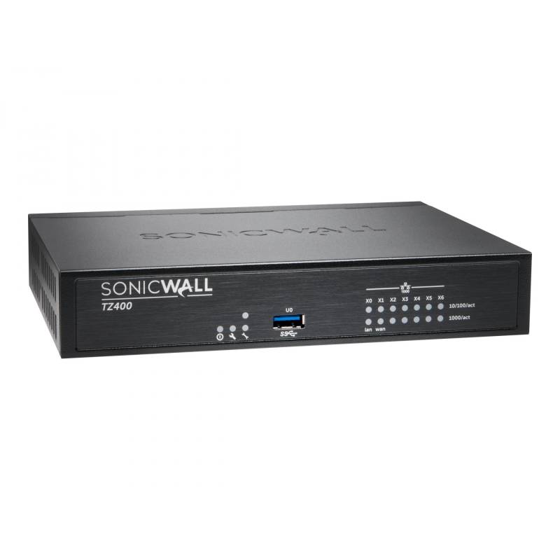 SonicWall TZ400 - Advanced Edition - Sicherheitsgerät - mit 1 Jahr TotalSecure - 7 Anschlüsse - GigE (01-SSC-1705) - Sonderposten von Dell