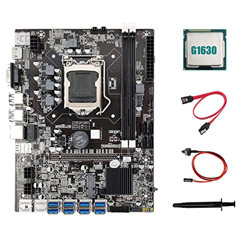 Dellx B75 ETH 8XPCIE to USB+G1630 CPU+Thermal Grease+SATA Cable+ Cable LGA1155 von Dellx