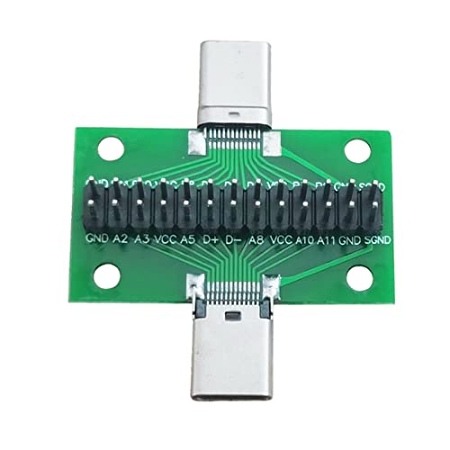 Dellx Männlich-weiblich Typ C Testplatine Universal Board USB 3.1-Port 20.6X36.2MM Testboard Pins von Dellx