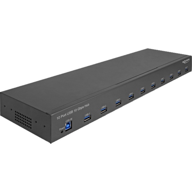 19″ Industrie Hub 10 x USB 10 Gbps Typ-A von Delock