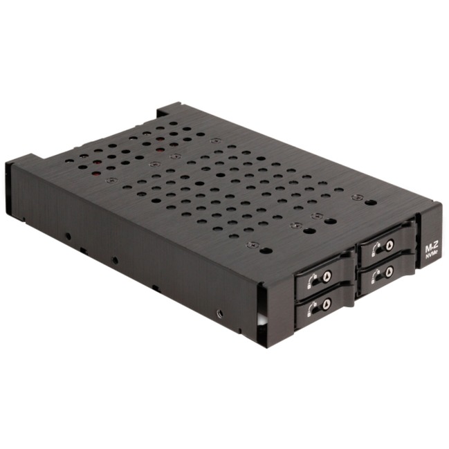 3.5″ Wechselrahmen für 4 x M.2 NVMe SSD von Delock