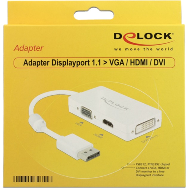 Adapter Displayport > VGA / HDMI  /DVI-D von Delock