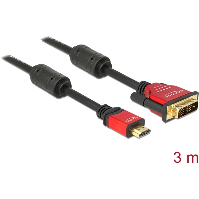 Adapterkabel High Speed HDMI A (Stecker) > DVI (Stecker) von Delock