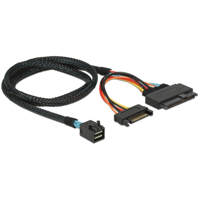 Adapterkabel SFF-8643 > U.2 SFF-8639 + SATA Stromanschluss von Delock