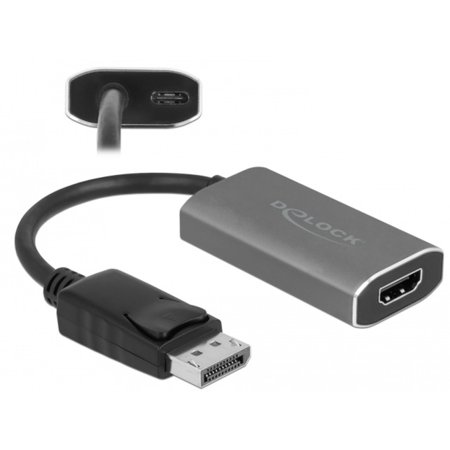 Aktiver Adapter, DisplayPort Stecker > HDMI 8K Buchse von Delock