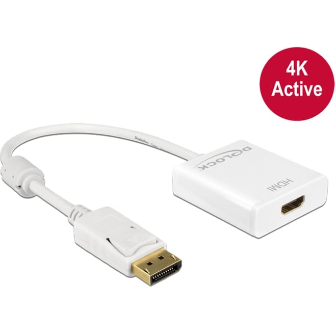 Aktiver Adapter Displayport 1.2 > HDMI Buchse 4K von Delock