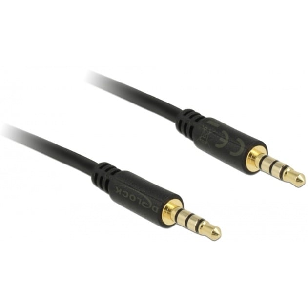 Audiokabel Klinke 3,5mm 4Pin > 3,5mm Stecker 4Pin von Delock