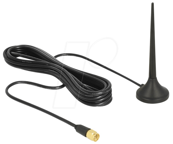 DELOCK 12416 - Antenne mit Magnetfuß, 4G, WLAN, Bluetooth, 2 m von Delock