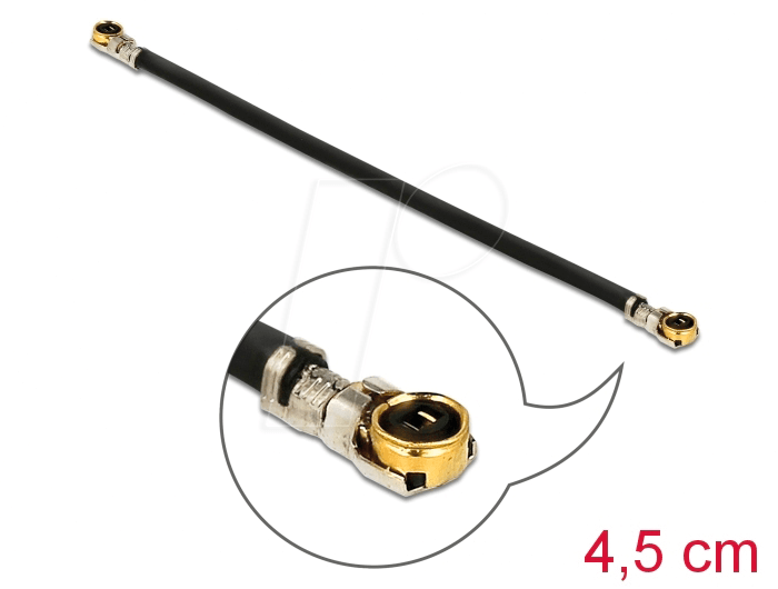 DELOCK 12607 - HF Antennenkabel MHF® 4L Stecker zu MHF® 4L Stecker 1,13 4,5 cm von Delock