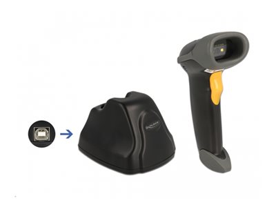 DELOCK 2,4 GHz Barcode Scanner 1D und 2D mit Ladestation von Delock