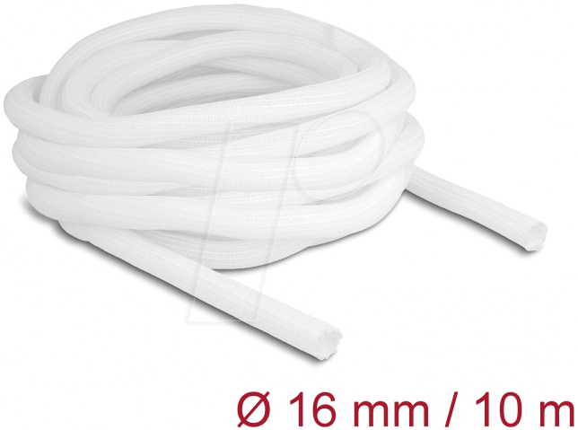 DELOCK 20814 - Geflechtschlauch selbstschließend 10 m x 16 mm weiß von Delock
