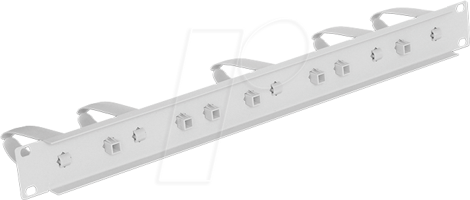 DELOCK 43346 - 19'' 1HE Kabelführungspanel, RAL7035 von Delock