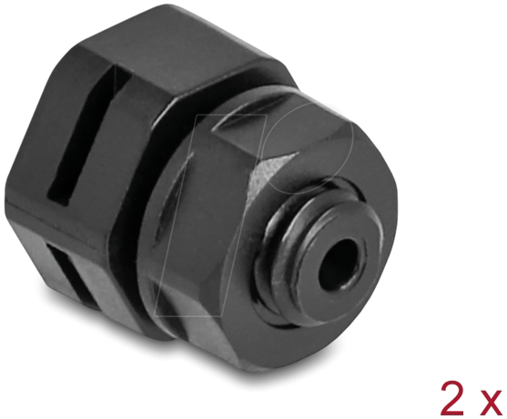 DELOCK 60477 - Druckausgleichselement M6 schwarz 2 Stück von Delock