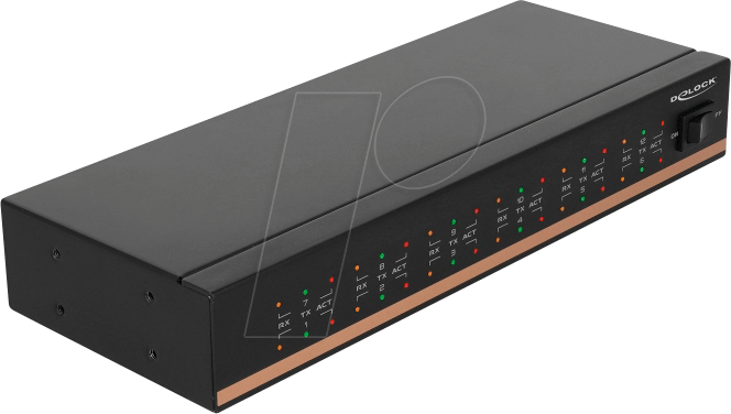 DELOCK 64070 - HUB USB 2.0 Typ-B Buchse zu 12 x Seriell RS-232 Stecker von Delock