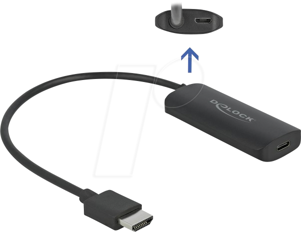 DELOCK 64212 - Adapter HDMI-A Stecker > USB-C Buchse, 8K 30 Hz von Delock