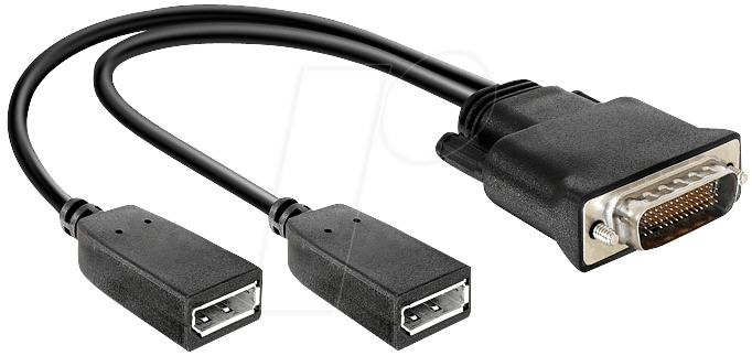 DELOCK 65354 - DMS-59 Adapter, DMS-59 Stecker auf 2x DP Buchse 25 cm von Delock