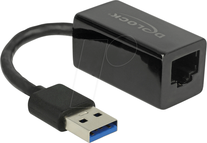 DELOCK 65903 - Adapter USB 3.0 Typ-A>1x LAN RJ45 kompakt schwarz von Delock