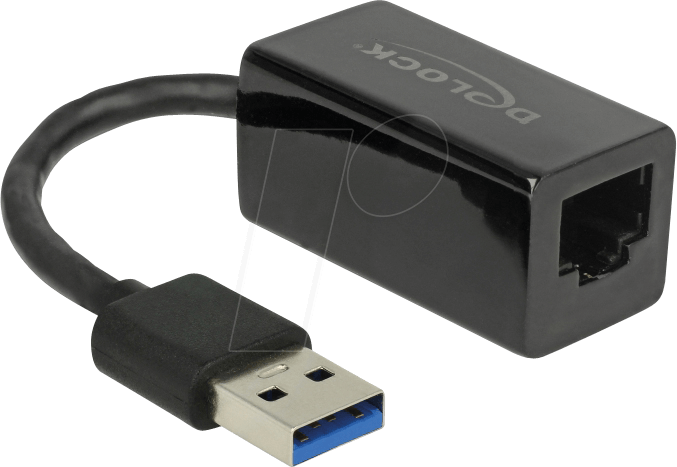DELOCK 65903 - Adapter USB 3.0 Typ-A>1x LAN RJ45 kompakt schwarz DELOCK 65903 - Adapter USB 3.0 Typ-A>1x LAN RJ45 kompakt schwarz von Delock