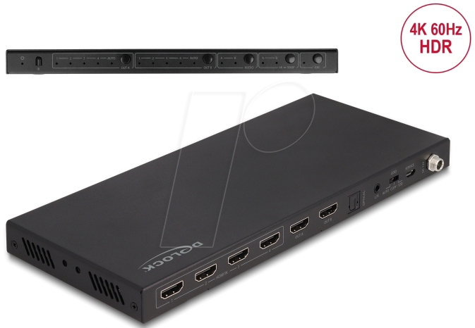 DELOCK 66454 - 4x2 HDMI Matrix Switch, 4K 60 Hz mit Audio Extraktor DELOCK 66454 - 4x2 HDMI Matrix Switch, 4K 60 Hz mit Audio Extraktor von Delock