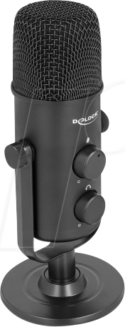 DELOCK 66822 - Multifunktionales Doppelkapsel USB Mikrofon mit 3,5 mm Klinken von Delock