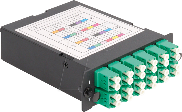 DELOCK 66937 - LWL HD (High Density) Kassette MPO  12 x LC Duplex, Polarität von Delock
