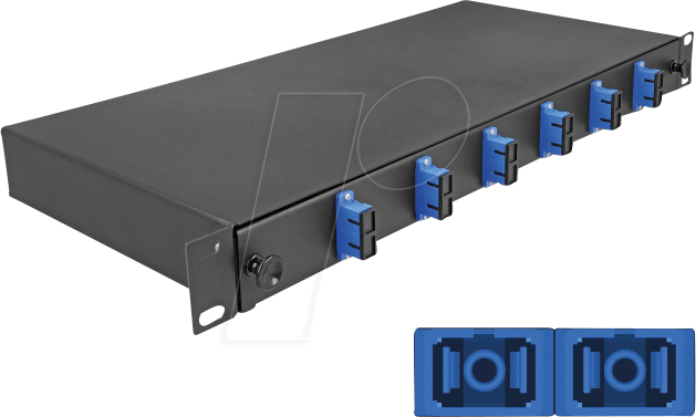 DELOCK 67000 - 19'' LWL Spleißbox, 6x SC Duplex OS2, 1HE von Delock