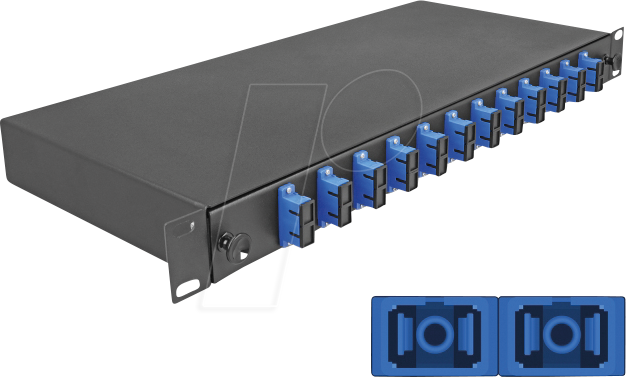 DELOCK 67006 - 19'' LWL Spleißbox, 12x SC Duplex OS2, 1HE von Delock