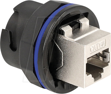 DELOCK 67048 - RJ45 Cat.6a Einbaubuchse / Buchse, schwarz von Delock