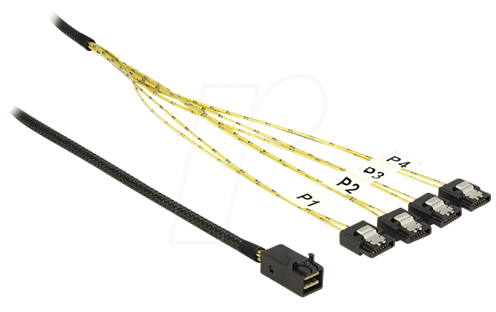 DELOCK 83393 - miniSAS HD SFF-8643 > 4x SATA 7 Pin 1 m von Delock