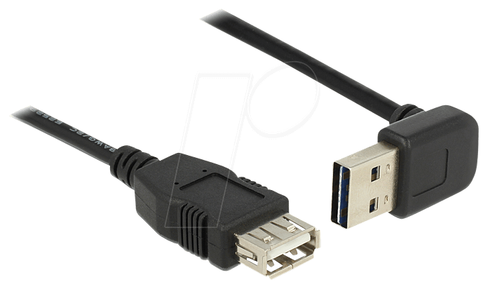 DELOCK 83548 - USB 2.0 Kabel, EASY A Stecker auf A Buchse, 2 m von Delock
