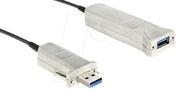 DELOCK 83739 - USB 3.0 Kabel, A Stecker auf A Buchse, Optisch, 20 m von Delock