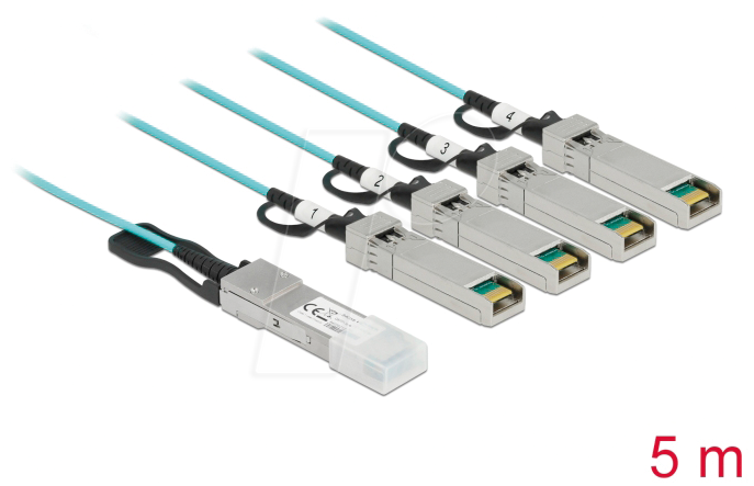 DELOCK 84069 - Kabel QSFP+ Stecker > 4 x SFP+ Stecker 5 m von Delock